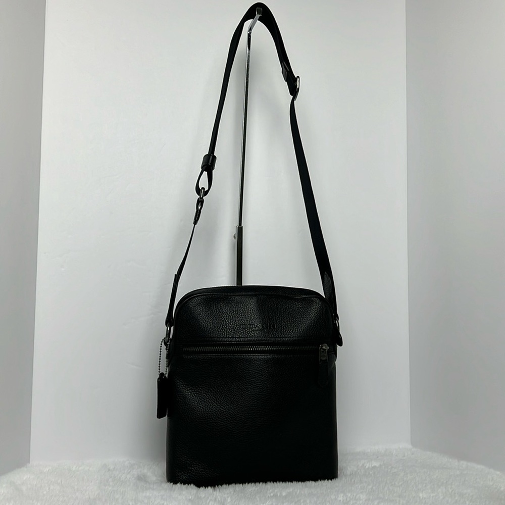 Coach Houston Flight Bag Black Unisex Crossbody